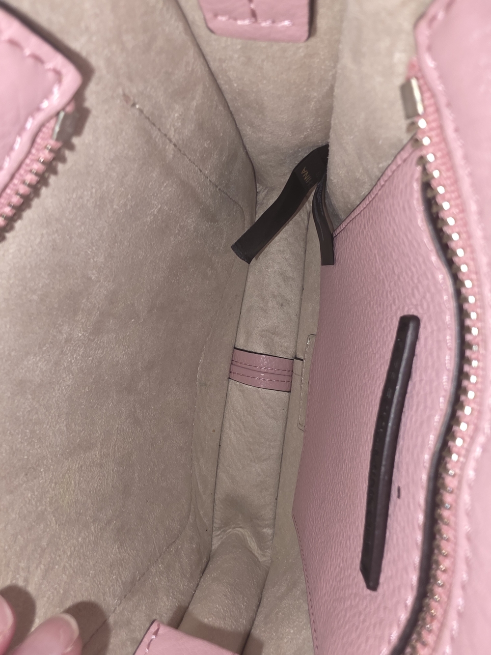 Rebecca Minkoff Kylie Lavendar Unlined Pebbled Leather Crossbody Bag Purse - Picture 9 of 12